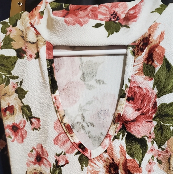 Floral Choker Neck Dress - Picture 2 of 2